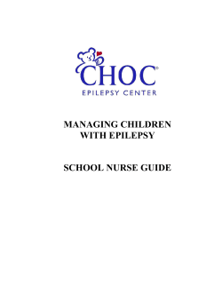 MANAGING CHILDREN WITH EPILEPSY SCHOOL NURSE GUIDE
