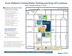 Cook Children’s Family/Visitor Parking and Drop-off Locations