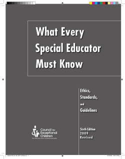 What Every Special Educator Must Know
