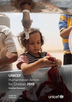 UNICEF 2013 Humanitarian Action for Children