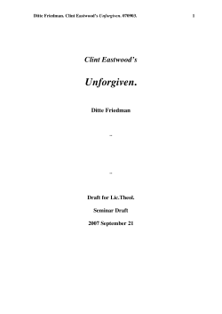 Unforgiven Clint Eastwood’s Ditte Friedman