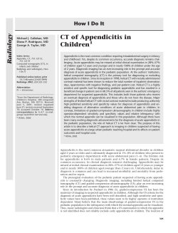 CT of Appendicitis in Children 1