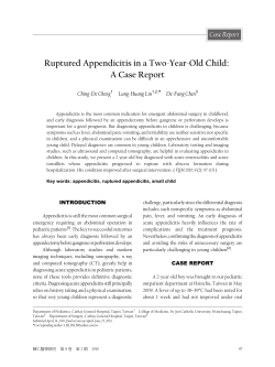 Ruptured Appendicitis in a Two A Case Report Year Case Report