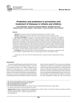 Probiotics and prebiotics in prevention and R A