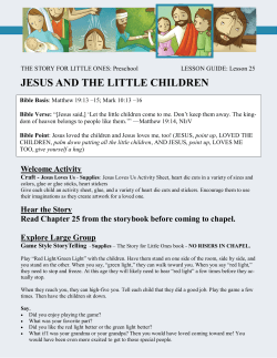 JESUS AND THE LITTLE CHILDREN