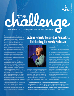 Dr. Julia Roberts Honored as Kentucky’s