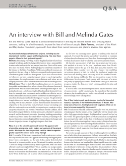 An interview with Bill and Melinda Gates Q &amp; A