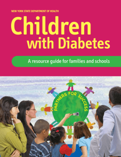 Children with Diabetes A resource guide for families and schools