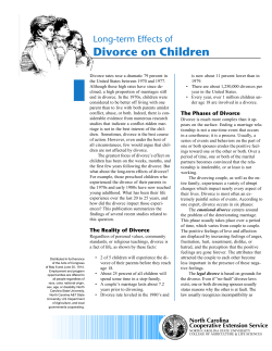 Divorce on Children Long-term Effects of