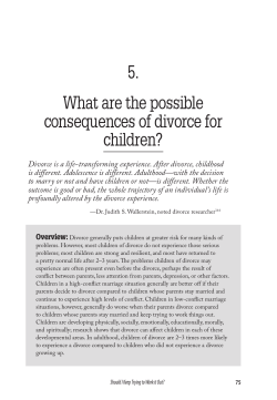 5. What are the possible consequences of divorce for children?