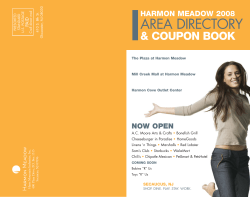 AREA DIRECTORY &amp; COUPON BOOK HARMON MEADOW 2008 NOW OPEN