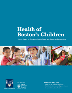 Health of Boston’s Children Chapter Heading