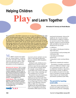 Play Helping Children  and Learn Together