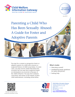 Parenting a Child Who Has Been Sexually Abused: Adoptive Parents