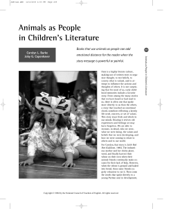 Animals as People in Children’s Literature