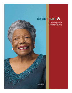 A resource guide for elementary teachers Dr. Maya Angelou