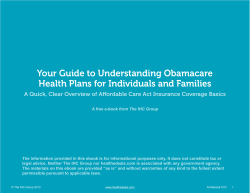 Your Guide to Understanding Obamacare Health Plans for Individuals and Families