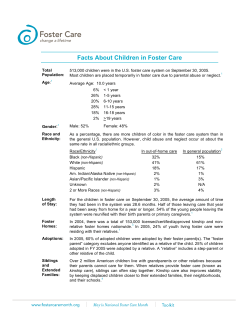 Facts About Children in Foster Care