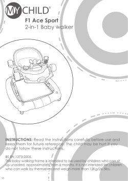 F1 Ace Sport 2-in-1 Baby walker INSTRUCTIONS: