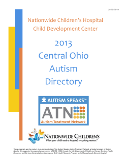 2013 Central Ohio Autism Directory