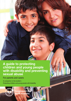 A guide to protecting children and young people with disability and preventing