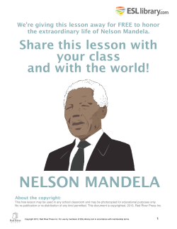 NELSON MANDELA Share this lesson with your class and with the world!