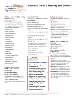 Resource Guide |  Housing and Shelters Dakota County Health &amp; Family