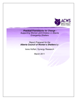 Practical Frameworks for Change Alberta Council of Women’s Shelters