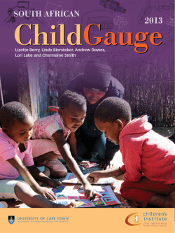 Child Gauge 2013 SOUTH AFRICAN