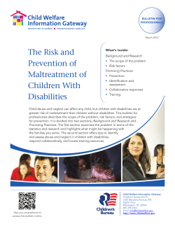 The Risk and Prevention of Maltreatment of Children With