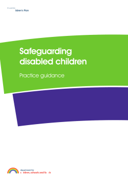 Safeguarding disabled children Practice guidance
