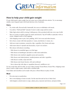 How to help your child gain weight