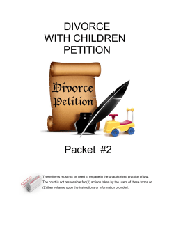 DIVORCE WITH CHILDREN PETITION Packet  #2