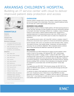 ARKANSAS CHILDREN'S HOSPITAL improved patient data protection and access OVERVIEW