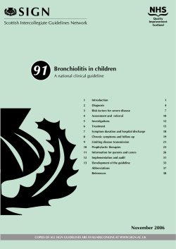 91 SIGN Bronchiolitis	in	children