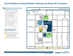 Cook Children’s Family/Visitor Parking and Drop-off Locations N I-30