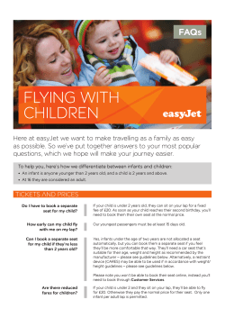 Flying with children FAQs