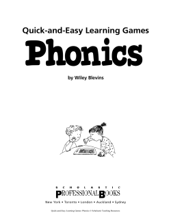 Phonics B P Quick-and-Easy Learning Games