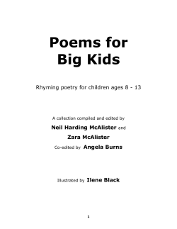 Poems for Big Kids  Rhyming poetry for children ages 8 - 13