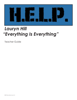Lauryn Hill “Everything Is Everything” Teacher Guide ©2007 Educational Lyrics LLC