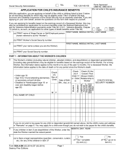 Form Approved TEL TOE 120/145/155 Social Security Administration