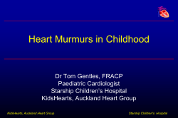 Heart Murmurs in Childhood