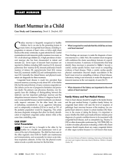 C Heart Murmur in a Child HEART MURMUR Case Study and Commentary,
