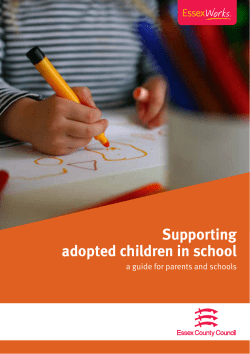 Supporting adopted children in school a guide for parents and schools