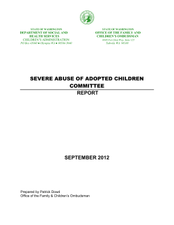 SEVERE ABUSE OF ADOPTED CHILDREN COMMITTEE SEPTEMBER 2012