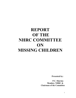 REPORT OF THE NHRC COMMITTEE ON