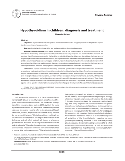 Hypothyroidism in children: diagnosis and treatment R A EVIEW
