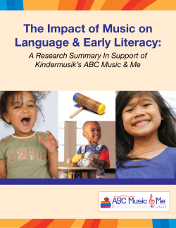 The Impact of Music on Language &amp; Early Literacy: