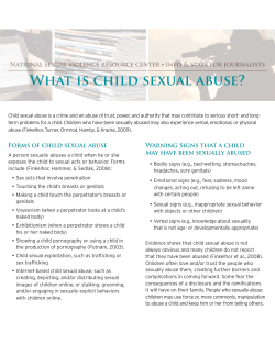 What is child sexual abuse? National sexual violence resource center x