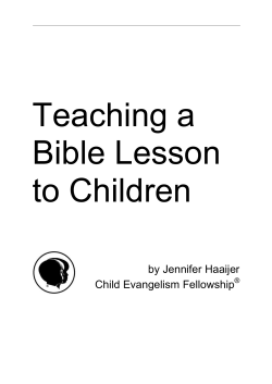 Teaching a Bible Lesson to Children